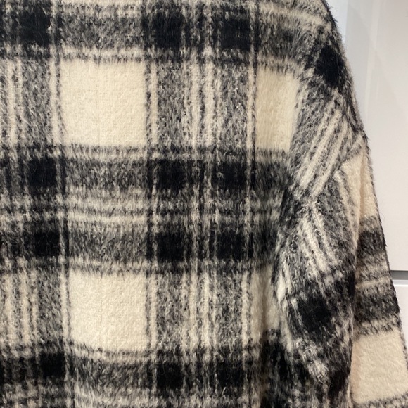 **NWOT ** Pink Tartan Plaid Double Breasted Coat - Picture 11 of 17